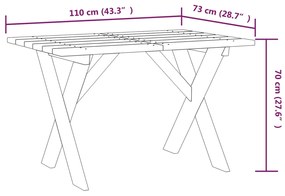 Set mobilier de gradina, 3 piese, lemn de pin tratat