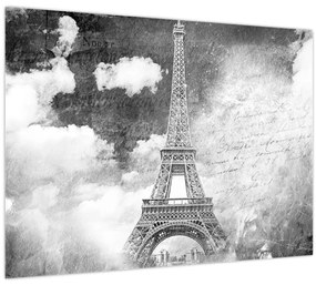 Tablou pe sticlă - Carte poștală de epocă a orașului N⁰3 (70x50 cm)