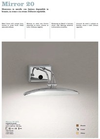 Aplica de perete tablou, oglinda de baie MIRROR-20 AP2 CROMO 017334