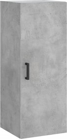 vidaXL Dulap montat pe perete, gri beton, 34,5x34x90 cm