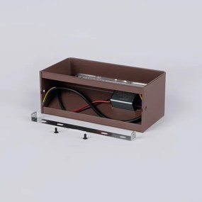 Brilagi - Aplică de perete LED DONNANI, 7W, 230V, 20 cm, maro, IP44