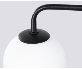 Aplică de perete neagră-albă Beam – Sollux