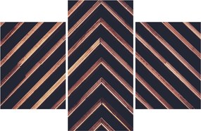 Tablou - Motiv de lemn pe fond negru (90x60 cm)