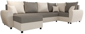 Colțar în formă de U Fleur Long (crem + Gri) (D). 1057092