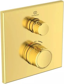 Baterie dus incastrata Ideal Standard Ceratherm Navigo patrata auriu periat fara corp ingropat