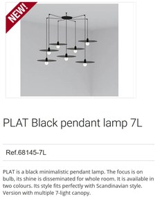 Lustra cu 7 Pendule design modern PLAT negru