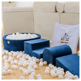 Teren de joacă din spumă bej 3 buc. din catifea înălțime 30 cm 45x143 cm Montessori – Meowbaby