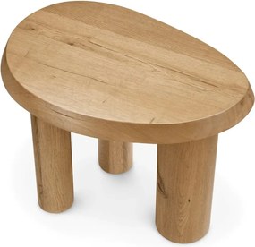Masuta auxiliara din lemn design LUX Prelude, Reclaimed oak