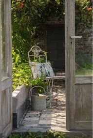 Scaun de exterior, alb, din metal, cu aspect vintage, Abeille