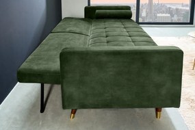 Canapea extensibila Couture 195cm, verde
