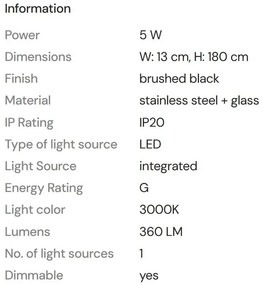 Lustra/Pendul LED dimabil decorativ Vetro negru