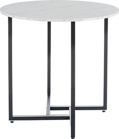 Masa ALTO II, alb/negru, PAL laminat/metal, 80x80x76 cm
