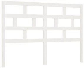814190 vidaXL Tăblie de pat, alb, 141x4x100 cm, lemn masiv de pin