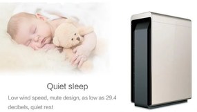 Purificator de aer Attractive Oberon 350, 85W, Pana la 65 m², 350 m³/h, 3 viteze, Wi-Fi, Ionizare, Senzori inteligenti, Telecomanda, Ecran tactil, Alb/Negru