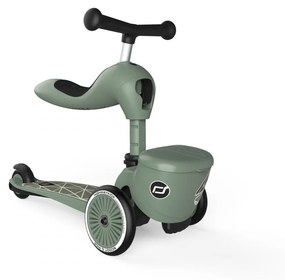 Trotineta copii cu sezut, suport jucarie, transformabila 2in1, HighwayKick 1 Lifestyle Greenlines, 1-5 ani, pana la 50 kg, Scoot  Ride