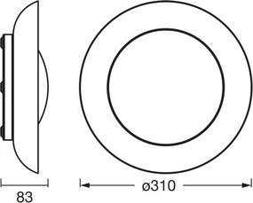 Osram -LED Lampă de tavan dimabilă PLATE LED/19W/230V Ø 31 cm roz