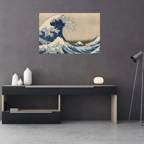 Tablou - Katsushika Hokusai, Under the Wave off Kanagawa, reproducere (90x60 cm)