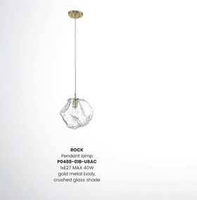 Pendul modern design decorativ original ROCK II auriu