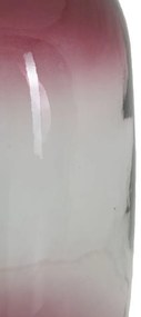 Vaza decorativa alba / roz din sticla reciclata, ø 19 x H45 cm, Napoles Mauro Ferreti