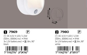 Aplica LED de exterior pentru scari cu senzor de miscare Amarillo neagra 7969 RX