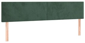 345861 vidaXL Tăblii de pat, 2 buc, verde închis, 100x5x78/88 cm, catifea