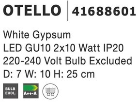 Aplica de perete design modern Otello alb