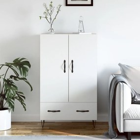 vidaXL Dulap înalt, alb, 69,5x31x115 cm, lemn prelucrat