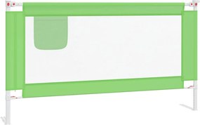 vidaXL Balustradă de protecție pat copii, verde, 150x25 cm, textil
