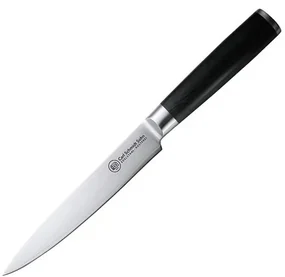 Cutit feliat Konstanz, otel damasc 67 straturi, duritate HRC 62, lama 18 cm