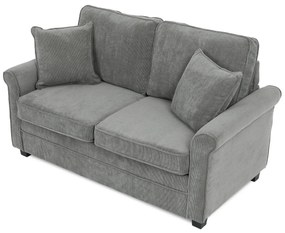 Canapea cu două locuri ASB-4170 GREY2, manșetă,gri