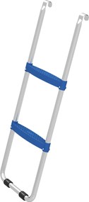 SPORTNOW Scară pentru trambulină 2 trepte late cu cârlig universal, cadru din oțel galvanizat, capacitate 150 kg, 97x32x7 cm, Albastru | Aosom Romania
