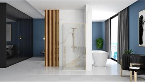 Cabina de dus Fargo cu cadita alba 90x90 cm auriu