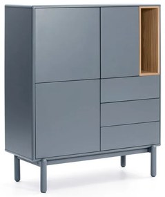 Comodă albastră/gri înaltă 100x120 cm Corvo – Teulat