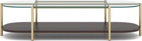 Masuta lemn masiv de Cafea Marquesa, 155 × 35 × 75 cm