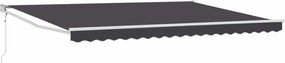 vidaXL Cort electric retractabil Antracit 4 x 2 m