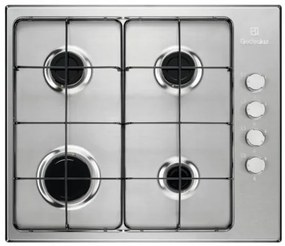 Plita incorporabila Electrolux KGS6404SX, Gaz, 4 Arzatoare, Aprindere electrica integrata, Inox, 60 cm