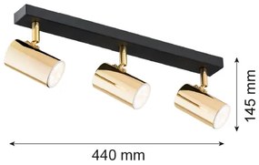 Spot Argon 1474 LAGOS 3xGU10/5W/230V alămie/neagră