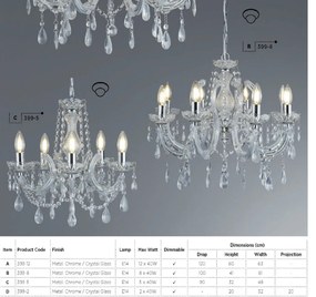 Aplica de perete eleganta design clasic Marie Theresea 399-2 SRT