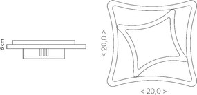 Brilagi - Plafonieră LED Modern Mini, 24W, 230V, 3000/4000/6000K