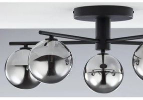 Jupiter 2048 - Plafonieră aplicată PRATO, 5xG9/14W/230V, negru/gri fumuriu