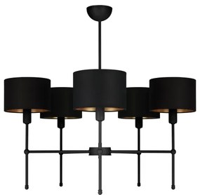 Lustră pe tijă MADELA 5xE14/40W/230V neagră