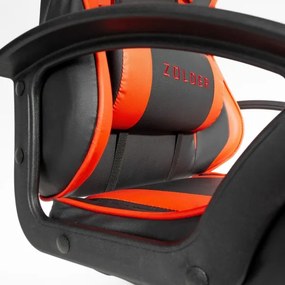 Scaun pentru jocuri video VARR Zolder negru/roșu