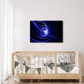 Tablou cu spirale albastre (90x60 cm)