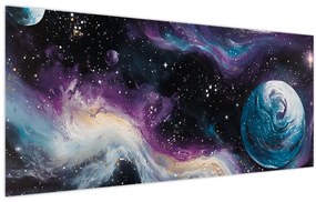 Tablou - Univers pictat (120x50 cm)