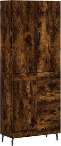 vidaXL Dulap înalt, stejar fumuriu, 69,5x34x180, lemn compozit