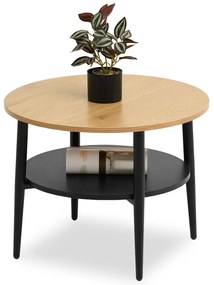 Măsuță de cafea Randolf S (stejar + negru). Promo -16%. 1111692