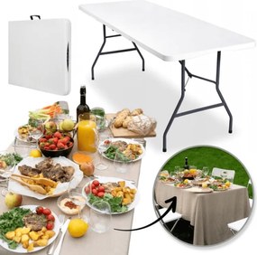 Masa catering CATERON 70x180 cm, albă