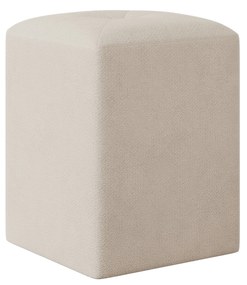 Taburet Tapitat Talin, Crem, Stofa, L 35 x l 35 x H 45 cm