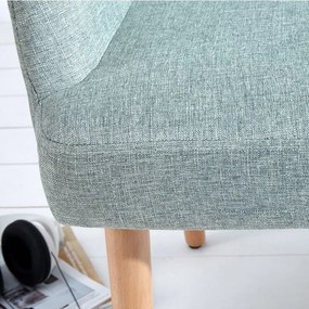 Bancheta tapitata cu brate si picioare din lemn Scandinavia, lime A-37928 VC