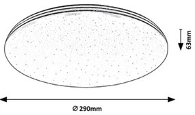 Rabalux - Plafonieră LED pentru baie, 20W, 230V, IP44